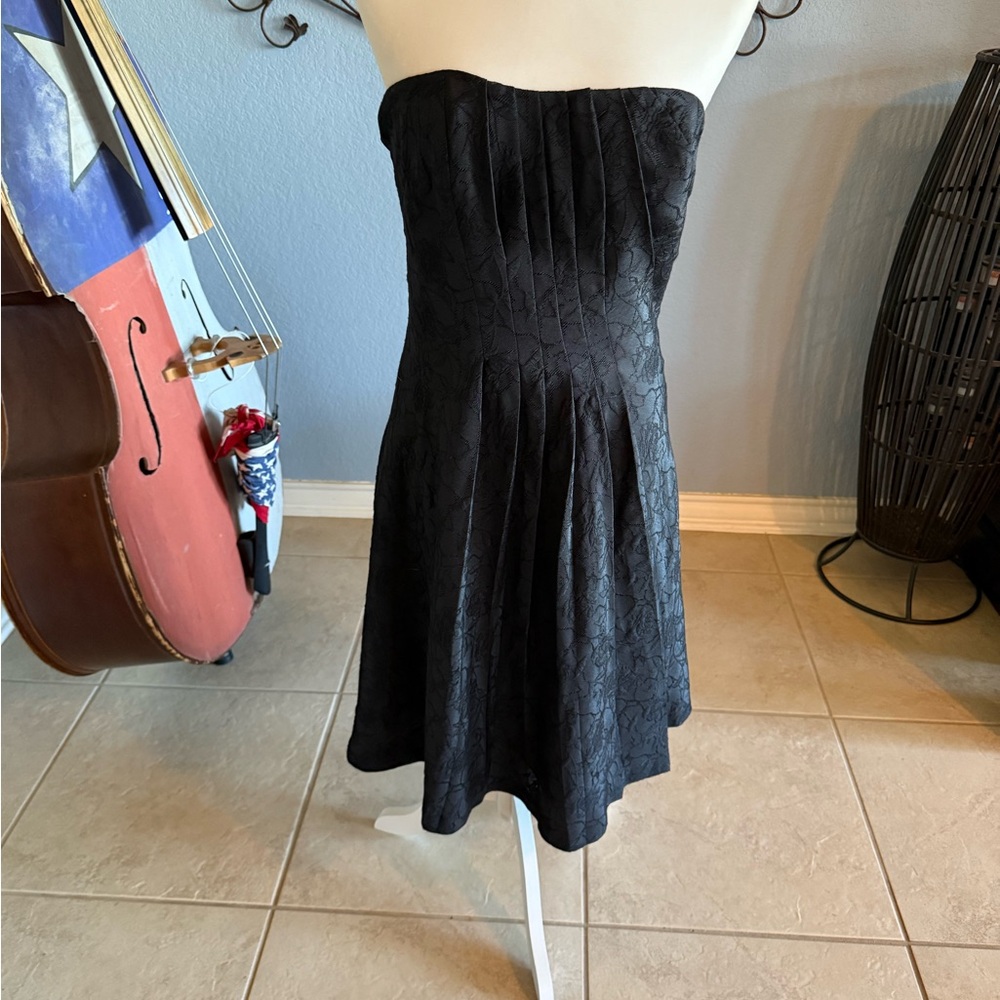 White House Black Market Strapless Black Dress